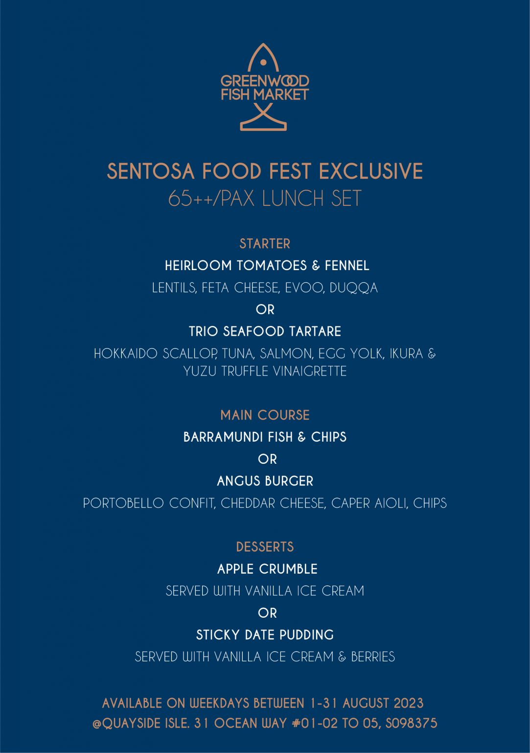 Sentosa Food Fest Exclusives Greenwood Fish Market